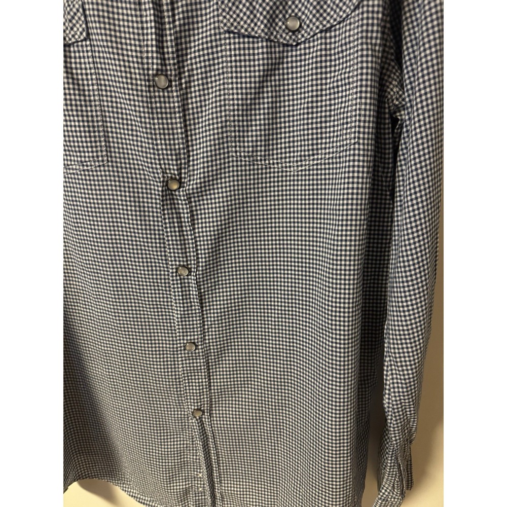 Hertige 1981 Women's XL Long Sleeve Gingham Check With Pearl Snaps Shirt - Picture 3 of 16